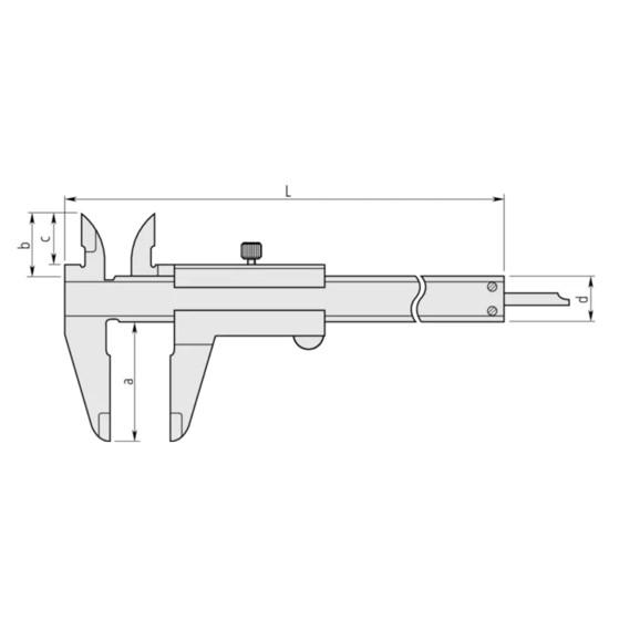 Mitutoyo M-530-104 เครื่องวัดคาลิเปอร์เวอร์เนียร์ (0 ถึง 150mm)